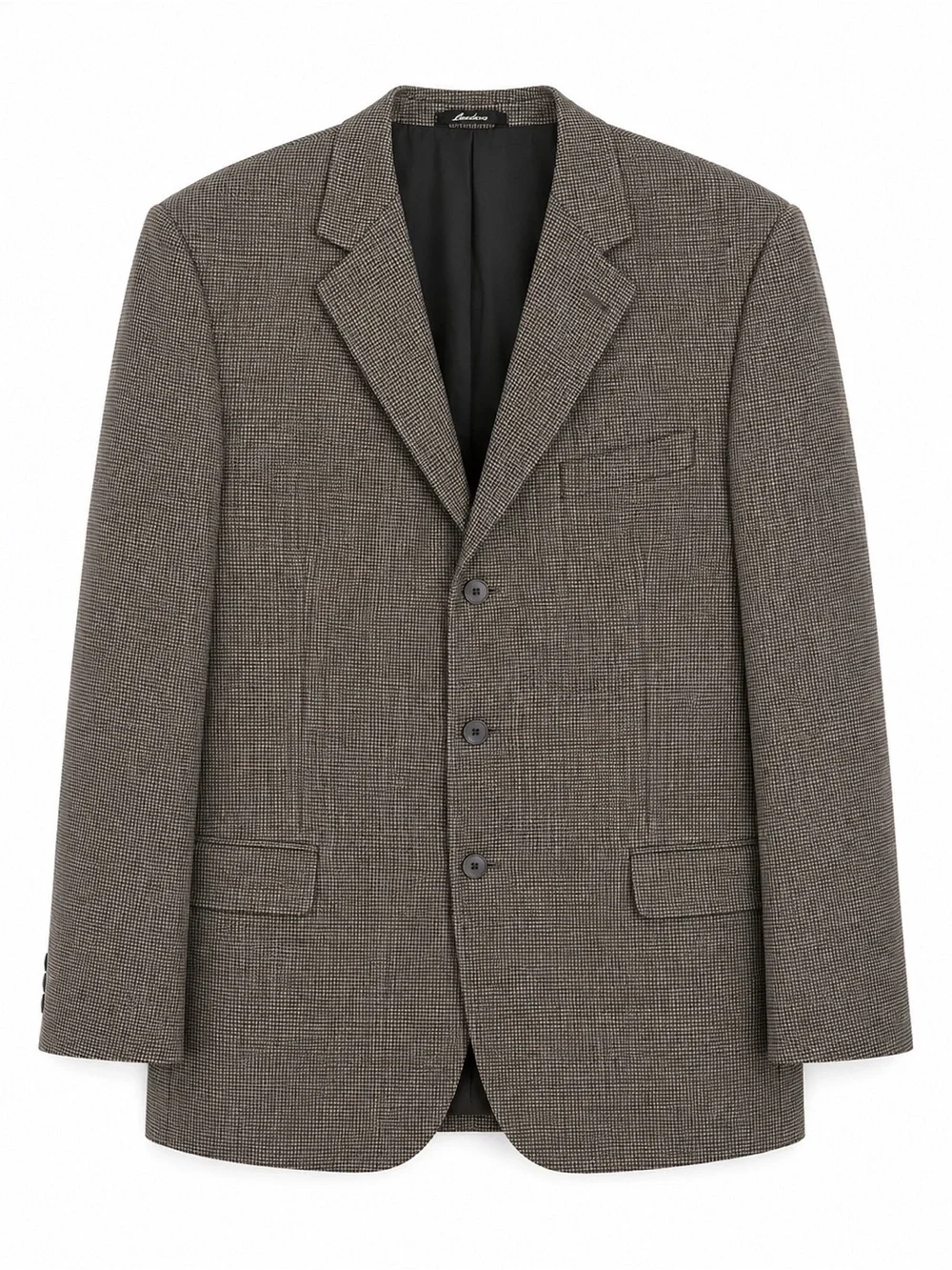 Zanettis Super 100s Wool Sport Coat Blazer Made in Italy Men 54T Brown Check 44L